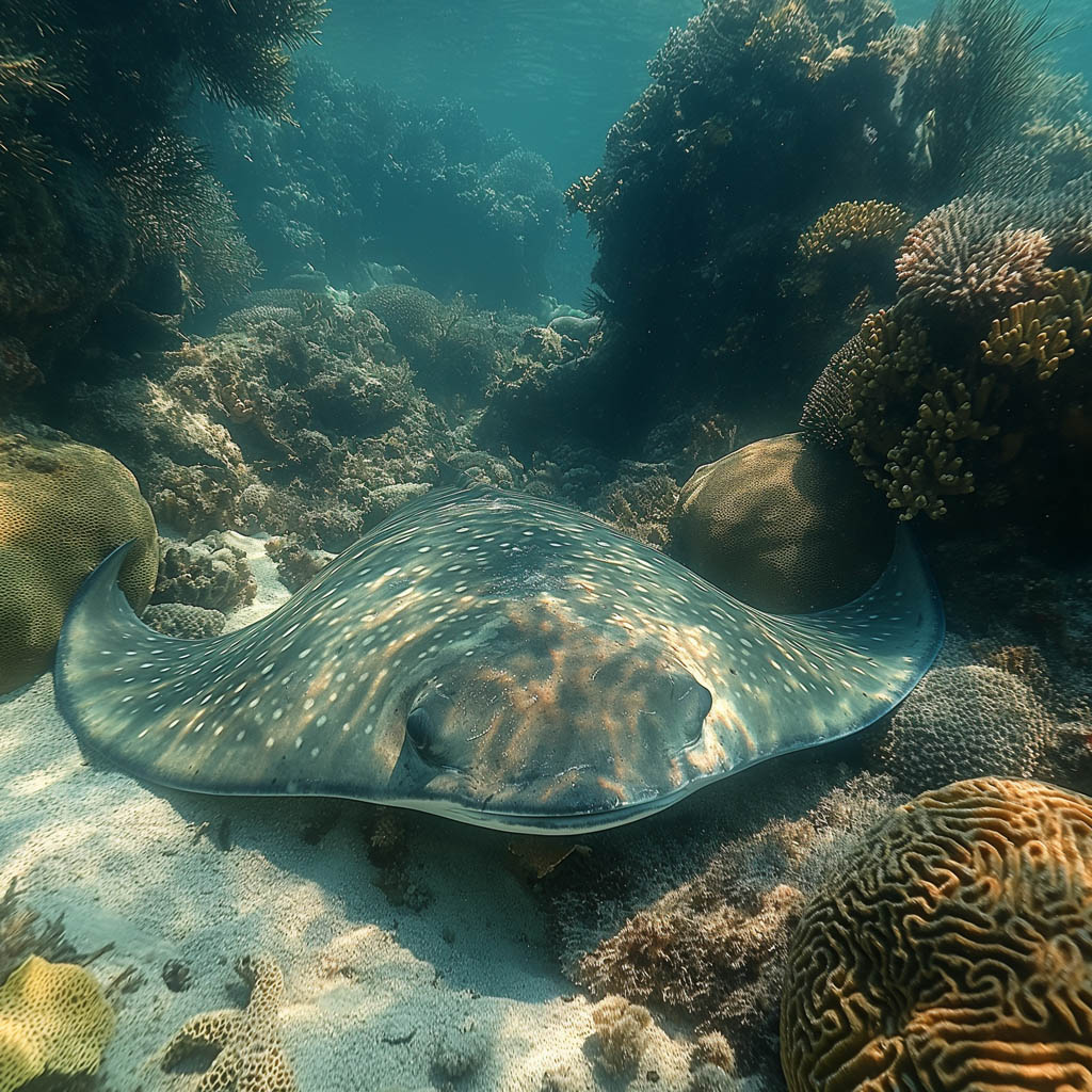 
meeresaquaristik_weber_stingray_in_the_malidives_coral_reefs