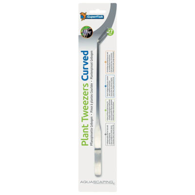SuperFish Edelstahl Pflanzpinzette 27 cm Gebogen