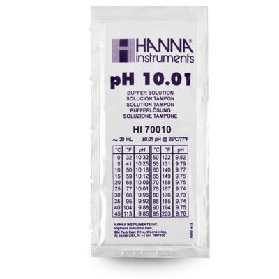 Hanna Instruments Kalibrierlösung pH 10,01; Standardqualität 25 mL Beutel